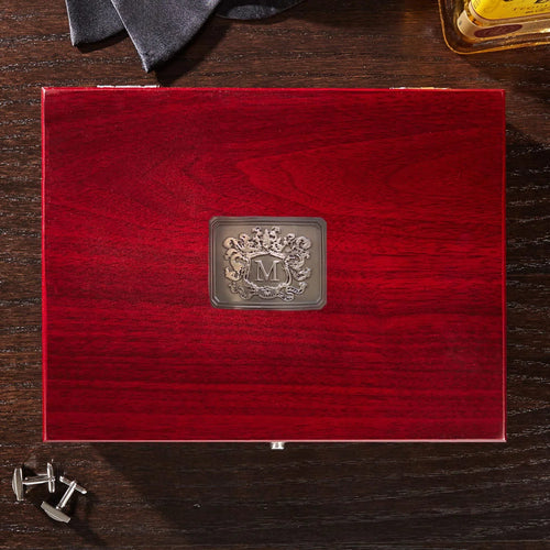 Drew Engraved Blackout Flask & Shot Glass Gift Box
